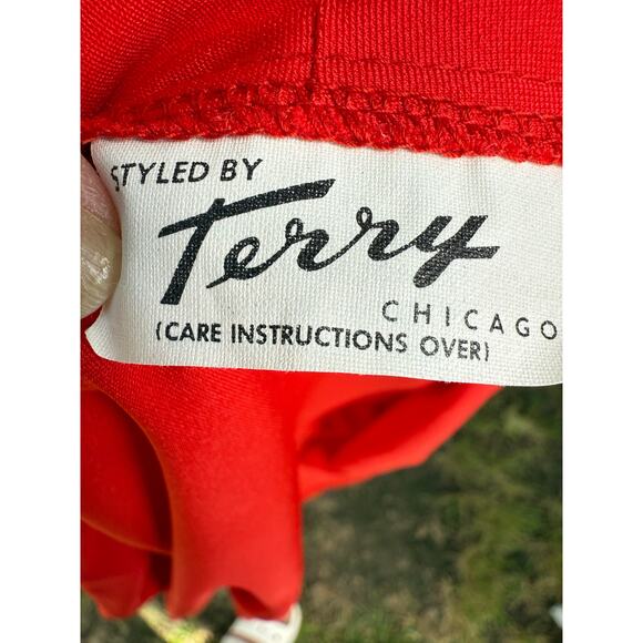 Vintage Terry of Chicago Red Blouse Size Small - Picture 6 of 7